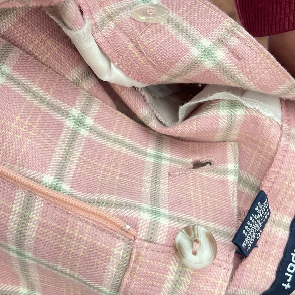 Lo sports Vintage Plaid High Waisted Pleated Bermuda Shorts size 10 - Picture 8 of 9